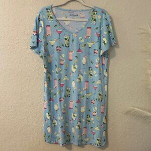 Blue Cocktail Print Nightgown p